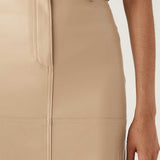 M&S Faux Leather Midi A-Line Skirt