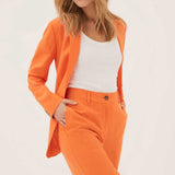 M&S Tangerine Linen Viscose Ruched Sleeve Blazer product image