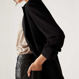 M&S Black Relaxed Ruched Sleeve Blazer