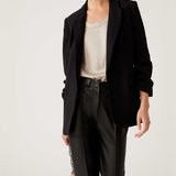 M&S Black Relaxed Ruched Sleeve Blazer