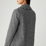 M&S Dogtooth Collared Short Coat with Wool