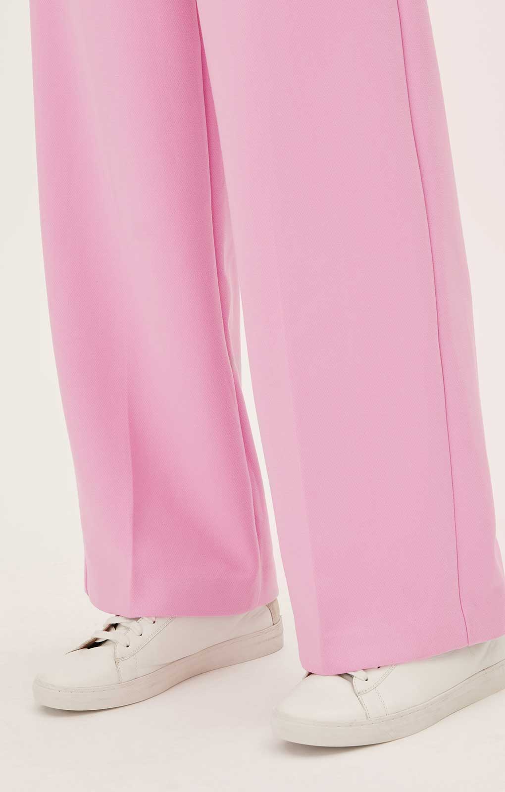 M&S Soft Magenta Crepe Wide Leg Trousers