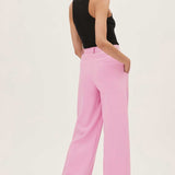 M&S Soft Magenta Crepe Wide Leg Trousers