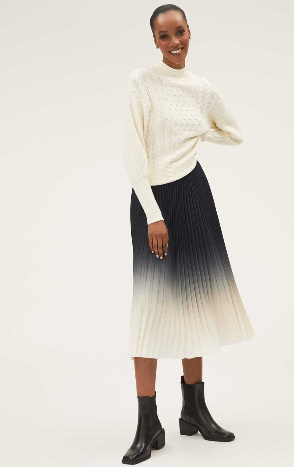 M&S Ombre Pleated Midaxi Skirt product image