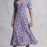 M&S X Ghost Ditsy Button Detail Dress