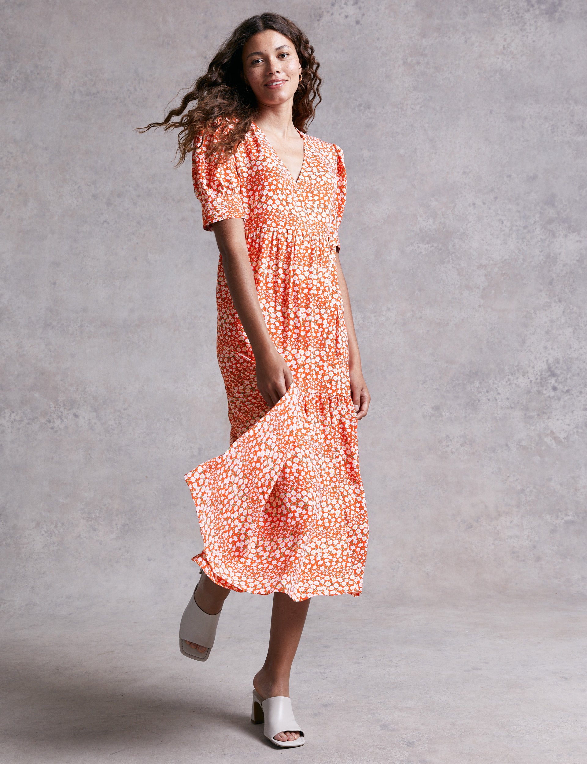 M&S X Ghost Ditsy Floral Wrap Midi Dress product image