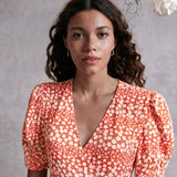 M&S X Ghost Ditsy Floral Wrap Midi Dress