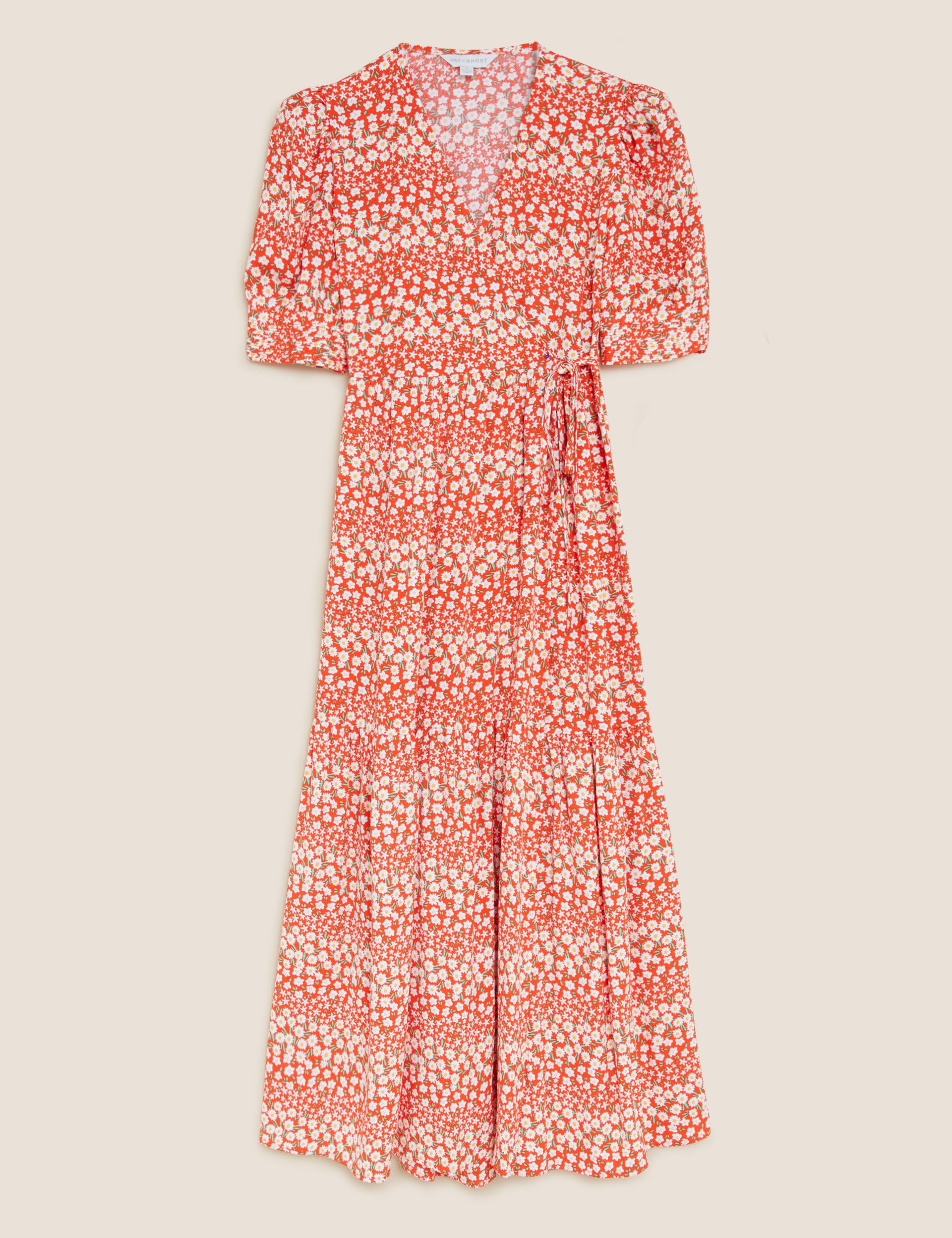 M&S X Ghost Ditsy Floral Wrap Midi Dress product image