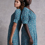M&S X Ghost Ditsy Floral Button Through Midi Dress