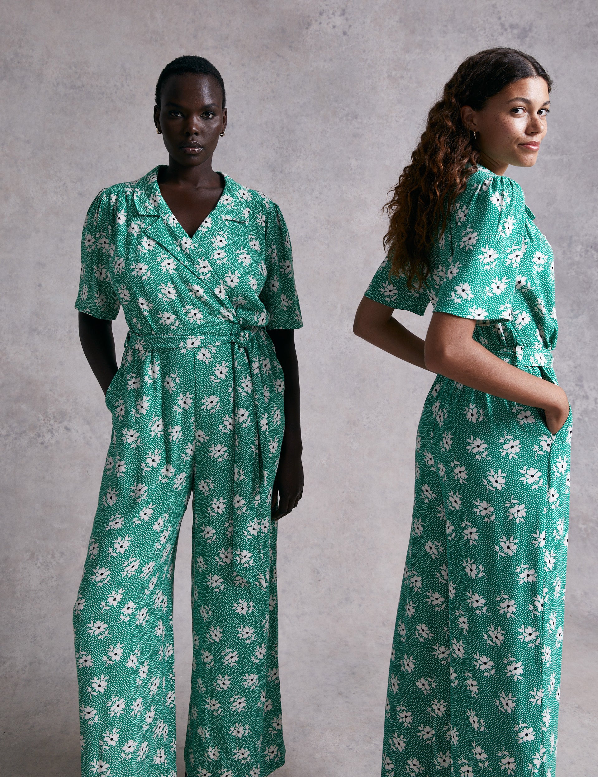 M&S X Ghost Ditsy Floral Wrap Jumpsuit product image
