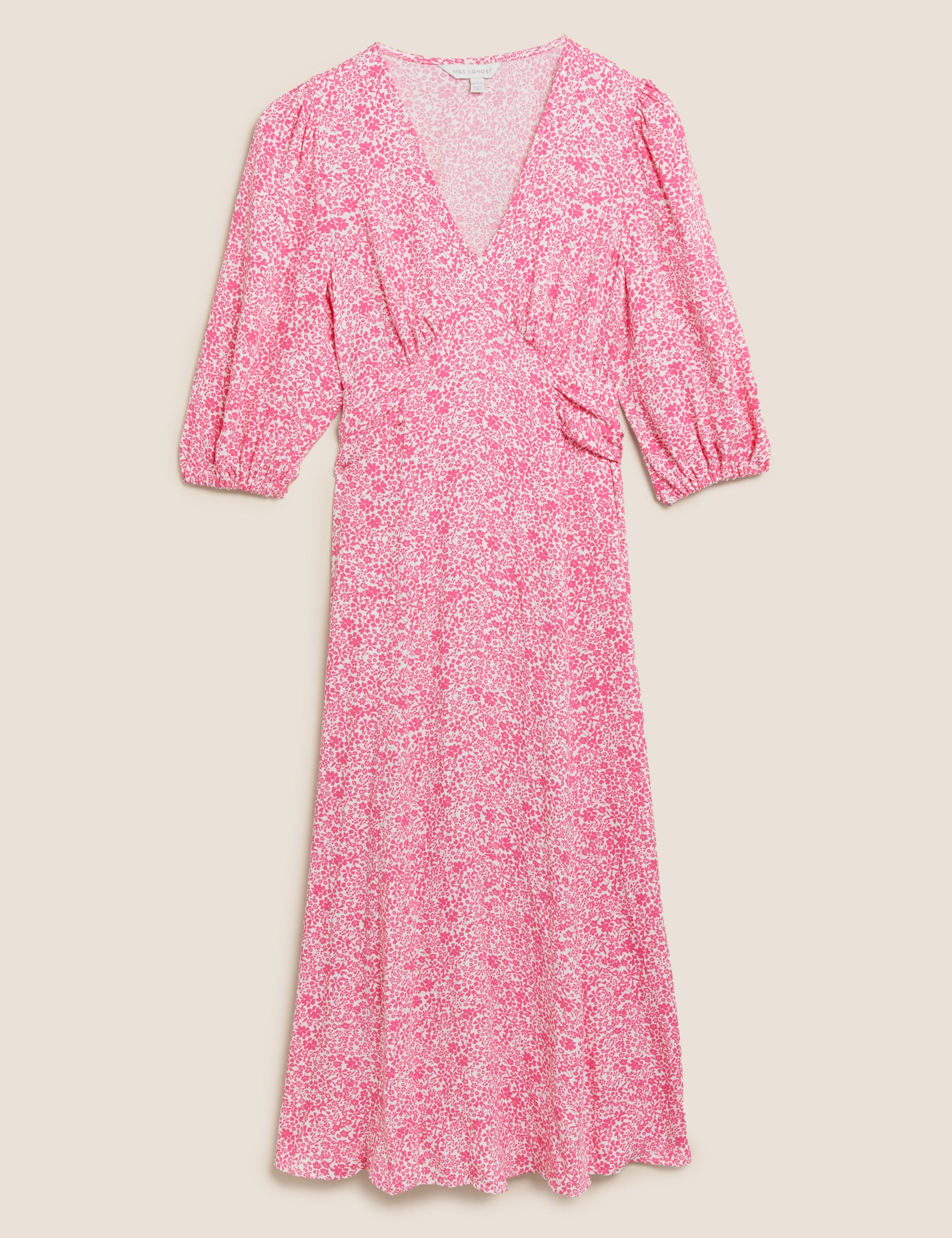 M&S X Ghost Floral V Neck Midi Dress product image