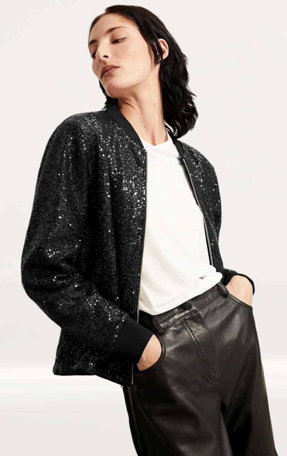 M&S Sequin Bomber