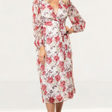 Seven Wonders Berry Floral Florence Wrap Midi Dress product image