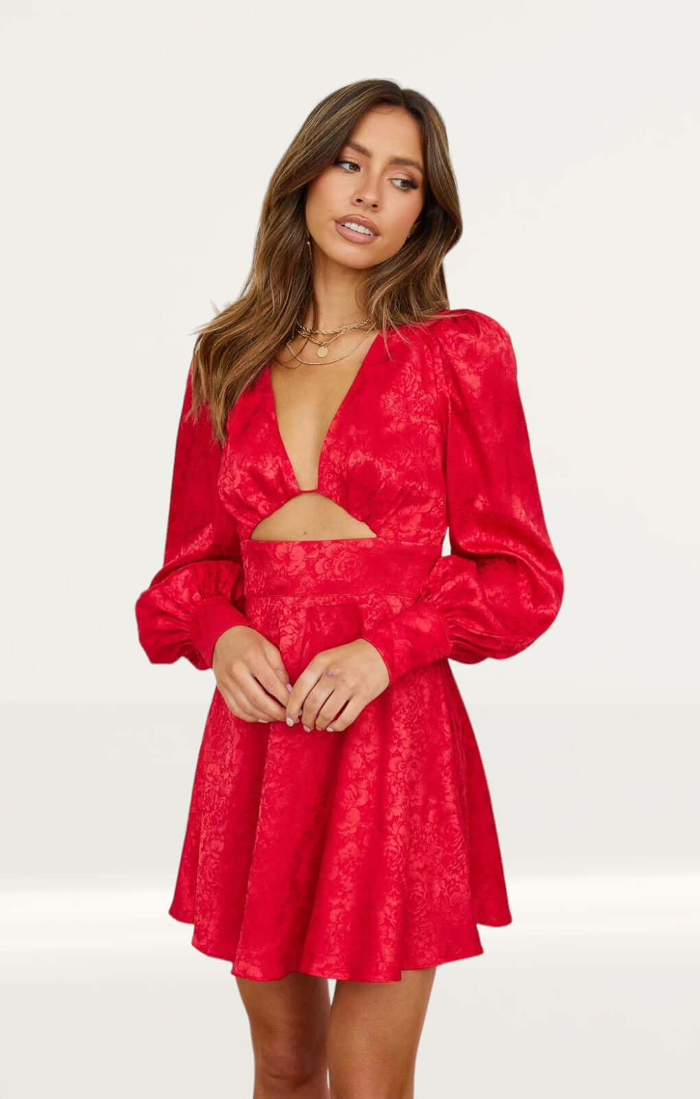 Seven Wonders Red Rosalia Mini Dress