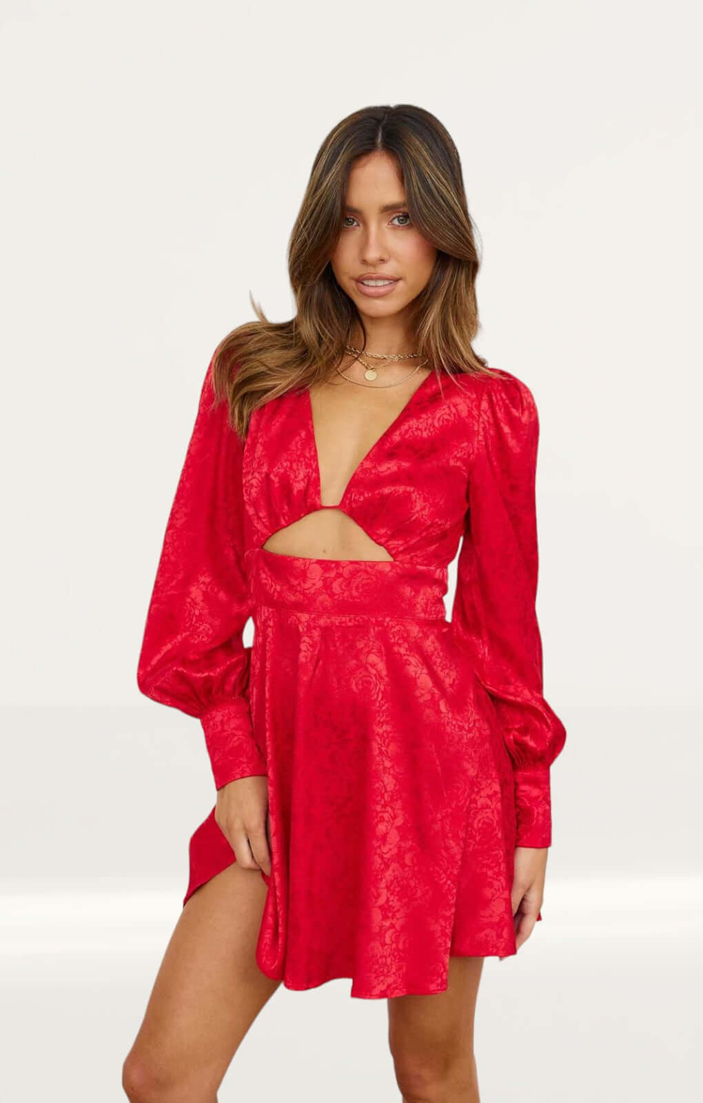 Seven Wonders Red Rosalia Mini Dress
