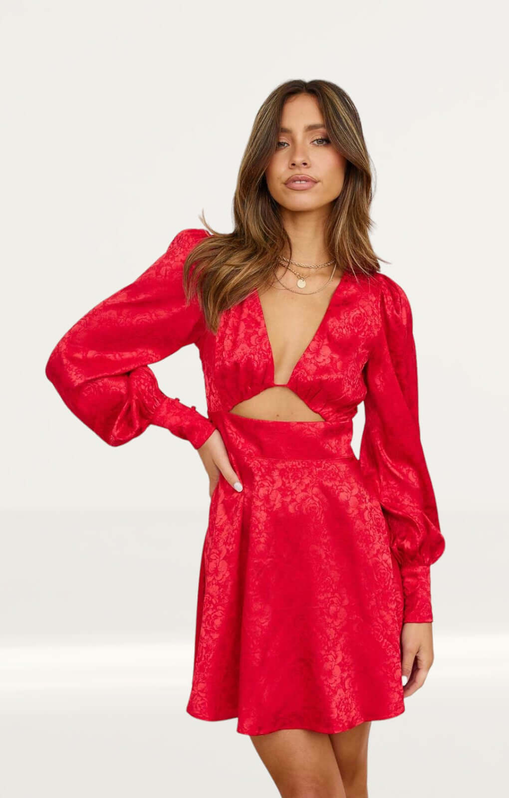 Seven Wonders Red Rosalia Mini Dress