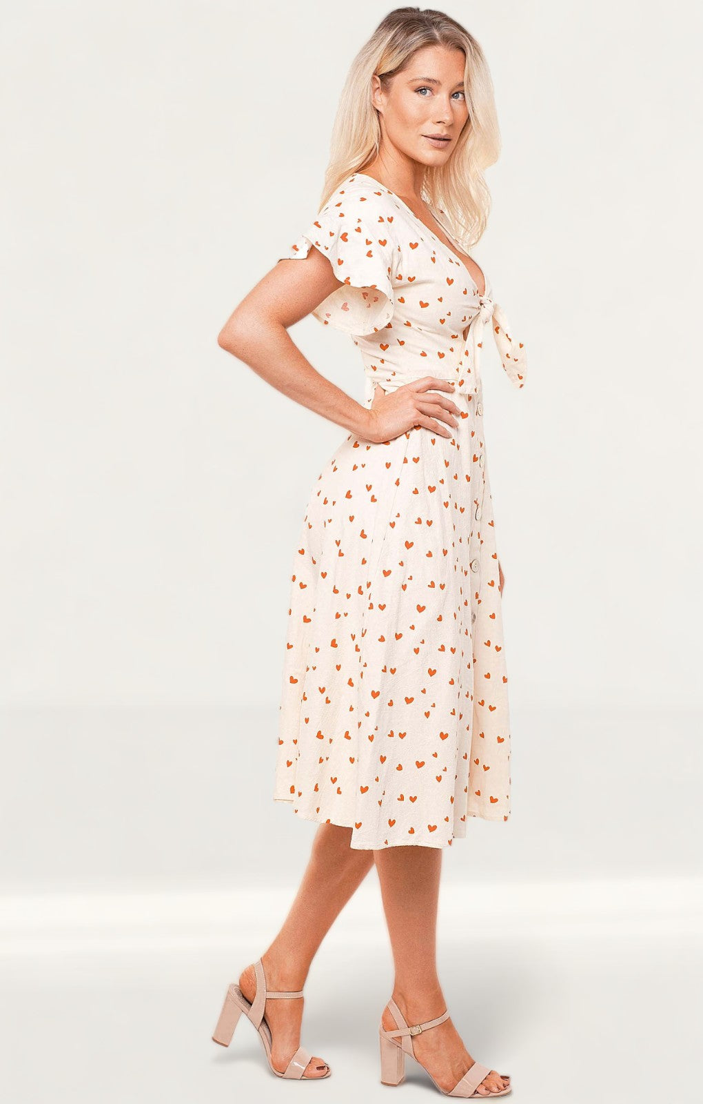 Seven Wonders Sweetheart Print Midi Dress
