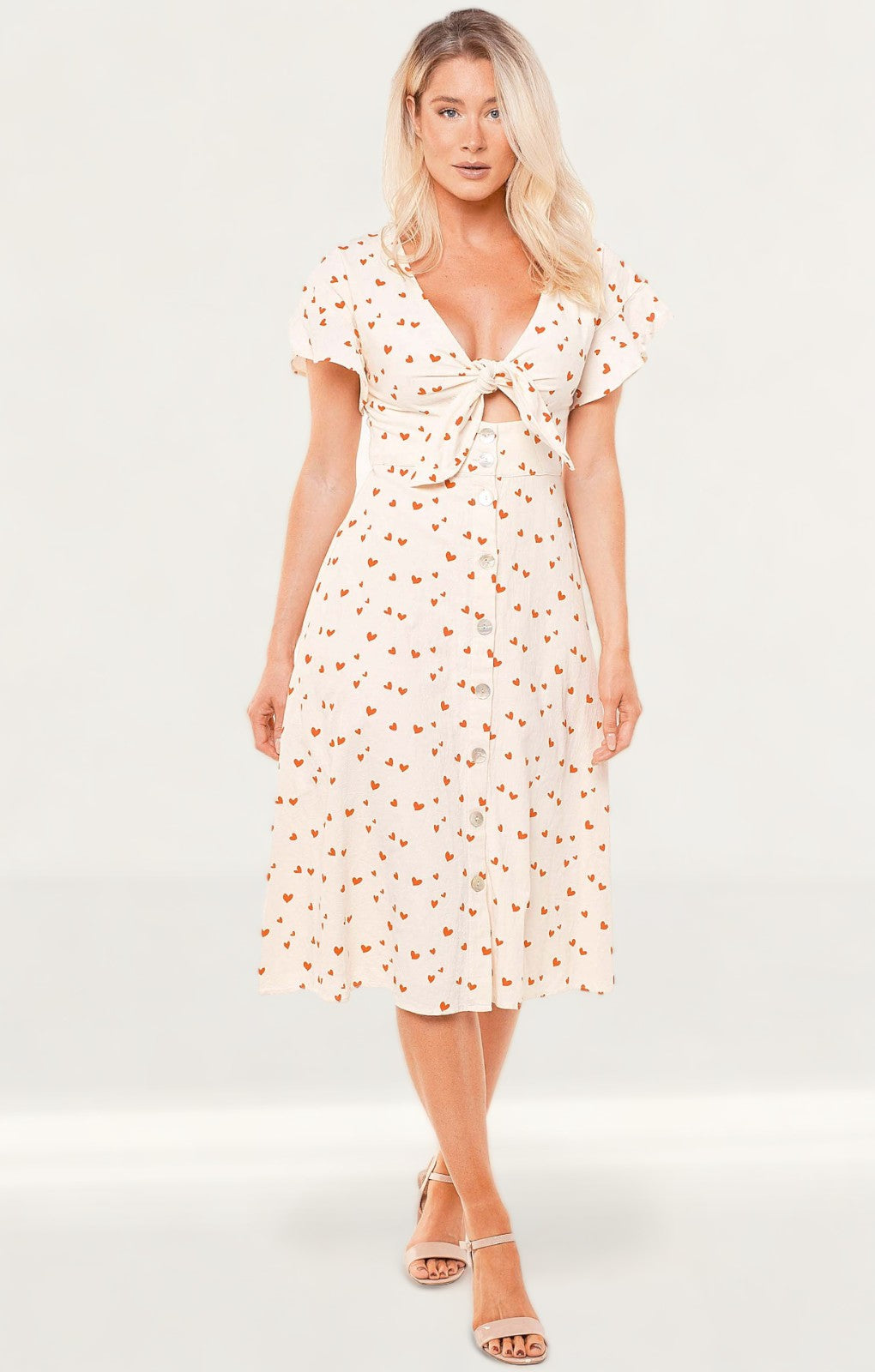 Seven Wonders Sweetheart Print Midi Dress