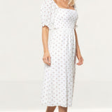Seven Wonders White Floral Yennifer Midi Dress
