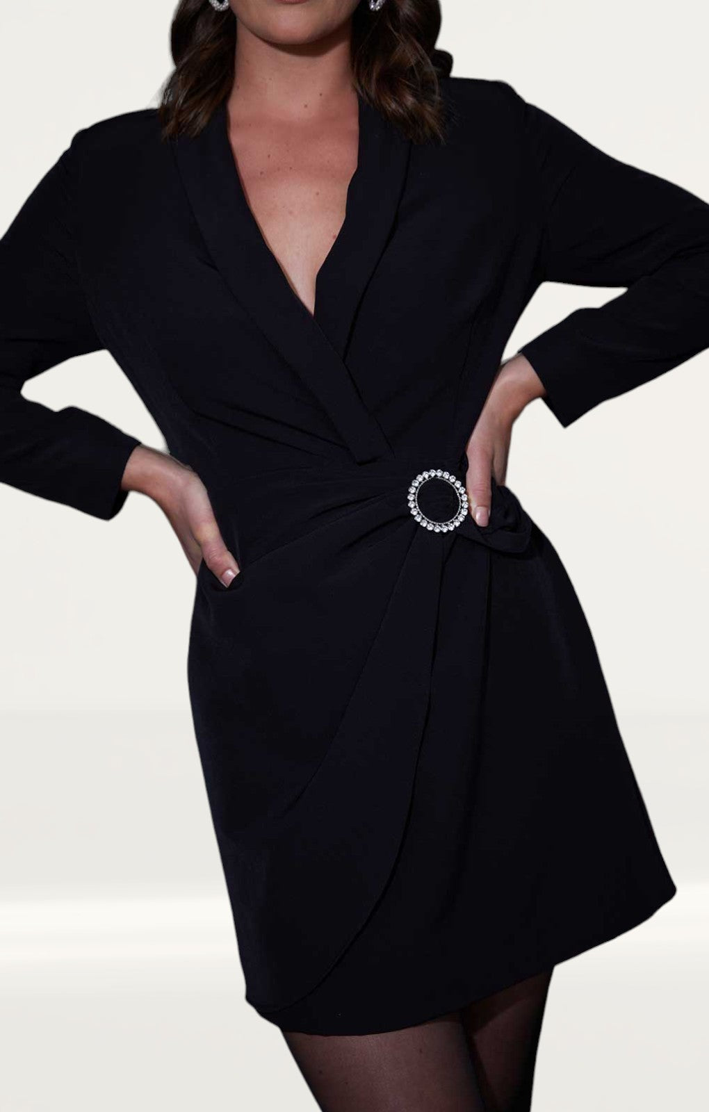 Simply Be Embellished Buckle Twist Blazer Dress product image