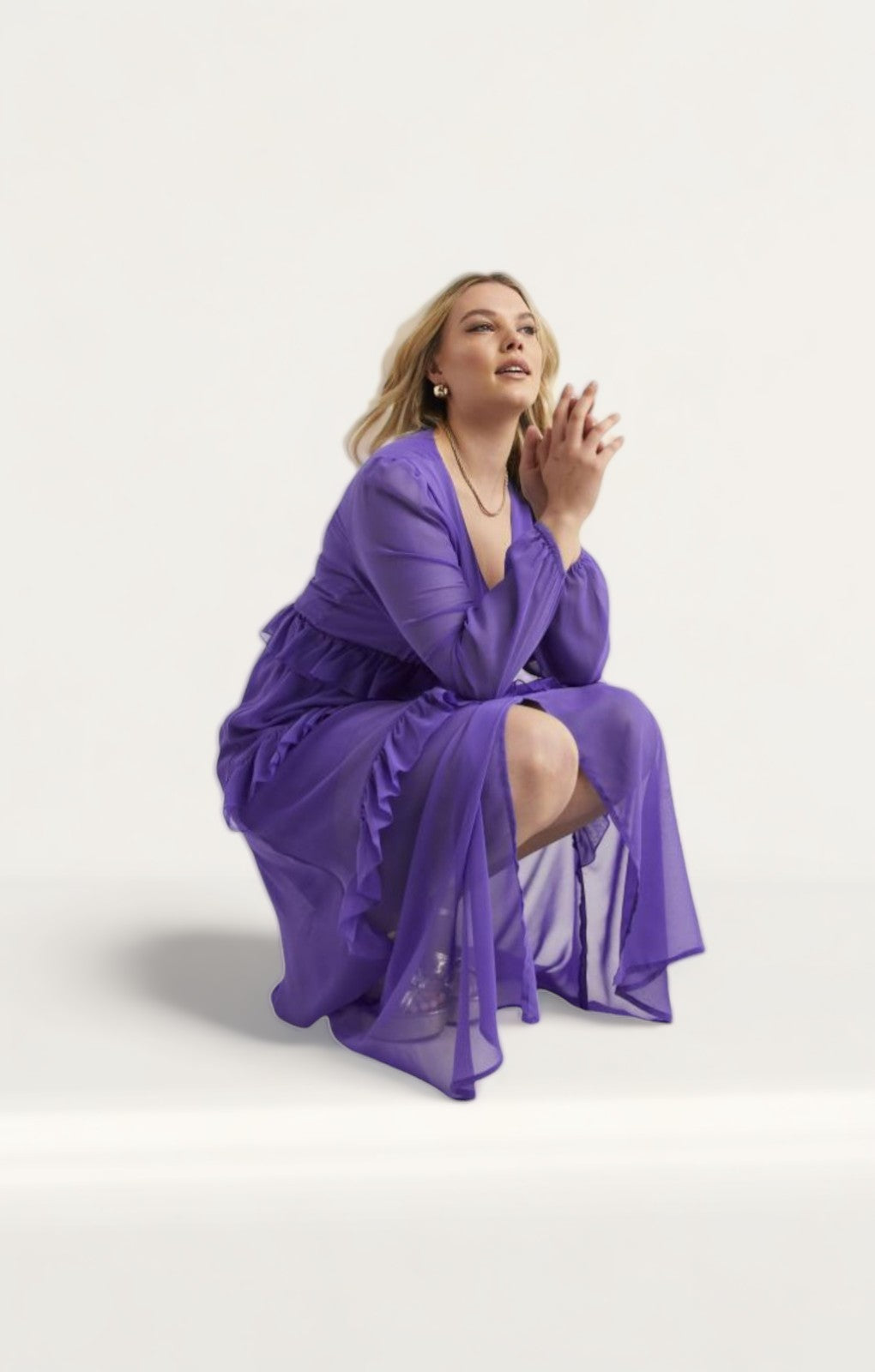 Simply Be Frill Maxi Dress