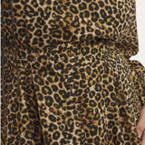 Simply Be Leopard Print Georgette Belted Skater Dress