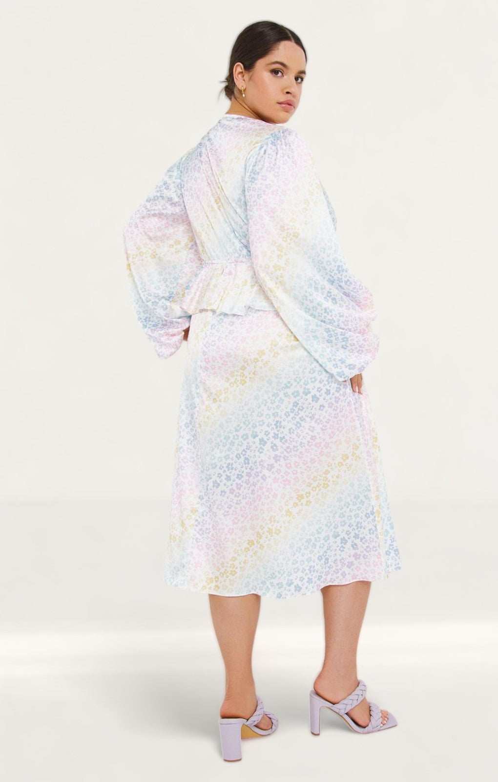 Simply Be Rainbow Frill Midi Dress product image
