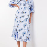 Simply Be Blue Print Satin Dress