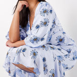 Simply Be Blue Print Satin Dress