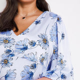 Simply Be Blue Print Satin Dress