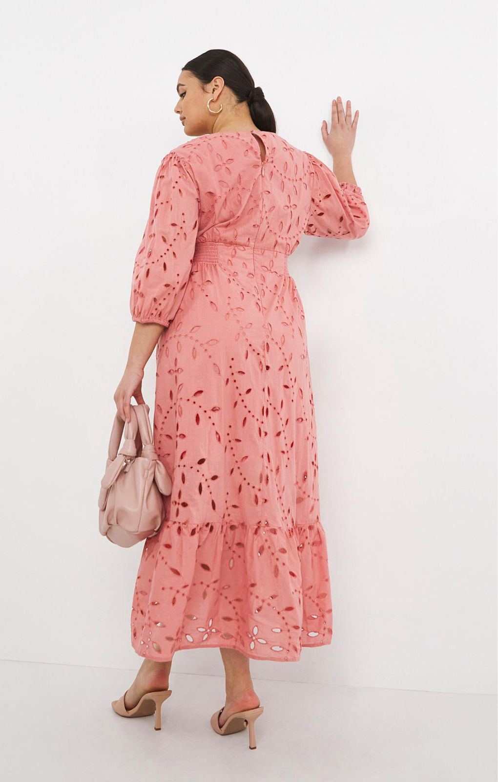 Simply Be Blush Broderie Dress