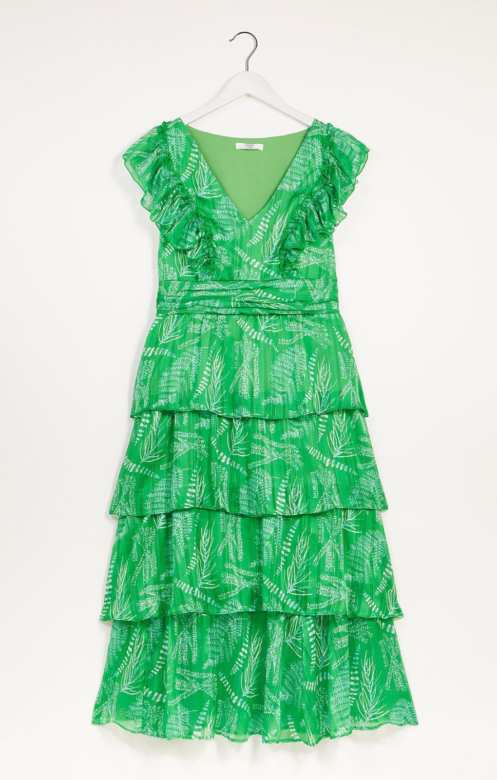 Simply Be Green Print Tiered Dress