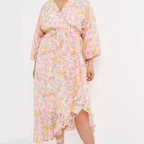 Simply Be Multi Floral Jacquard Midi Dress