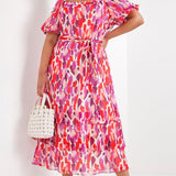 Simply Be Pink Print Dress product image