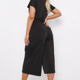 Simply Be Black Slinky Jumpsuit