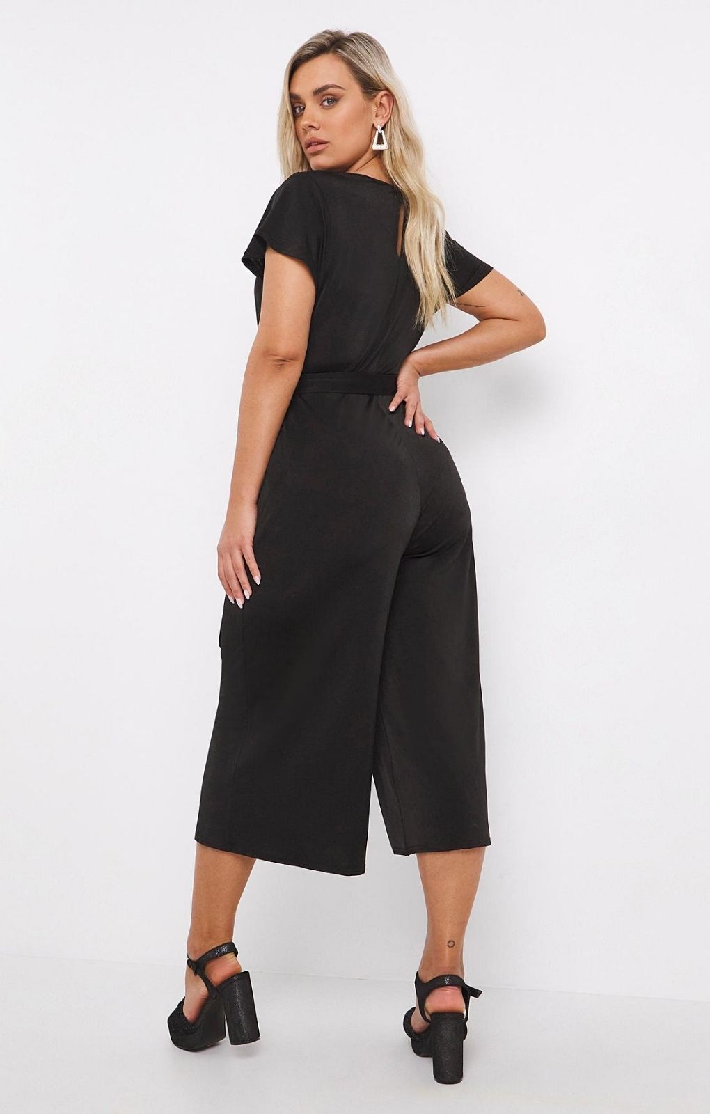 Simply Be Black Slinky Jumpsuit