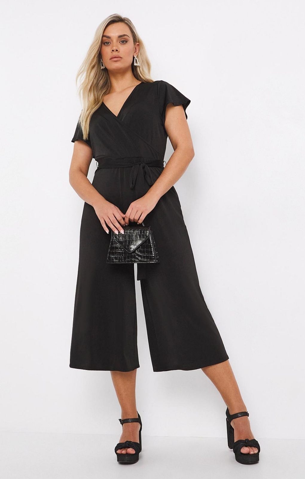 Simply Be Black Slinky Jumpsuit