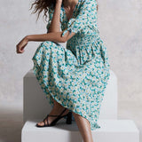 M&S X Ghost Daisy Shirred Waist Midi Dress