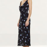 Talulah Azure Flounce Midi Dress