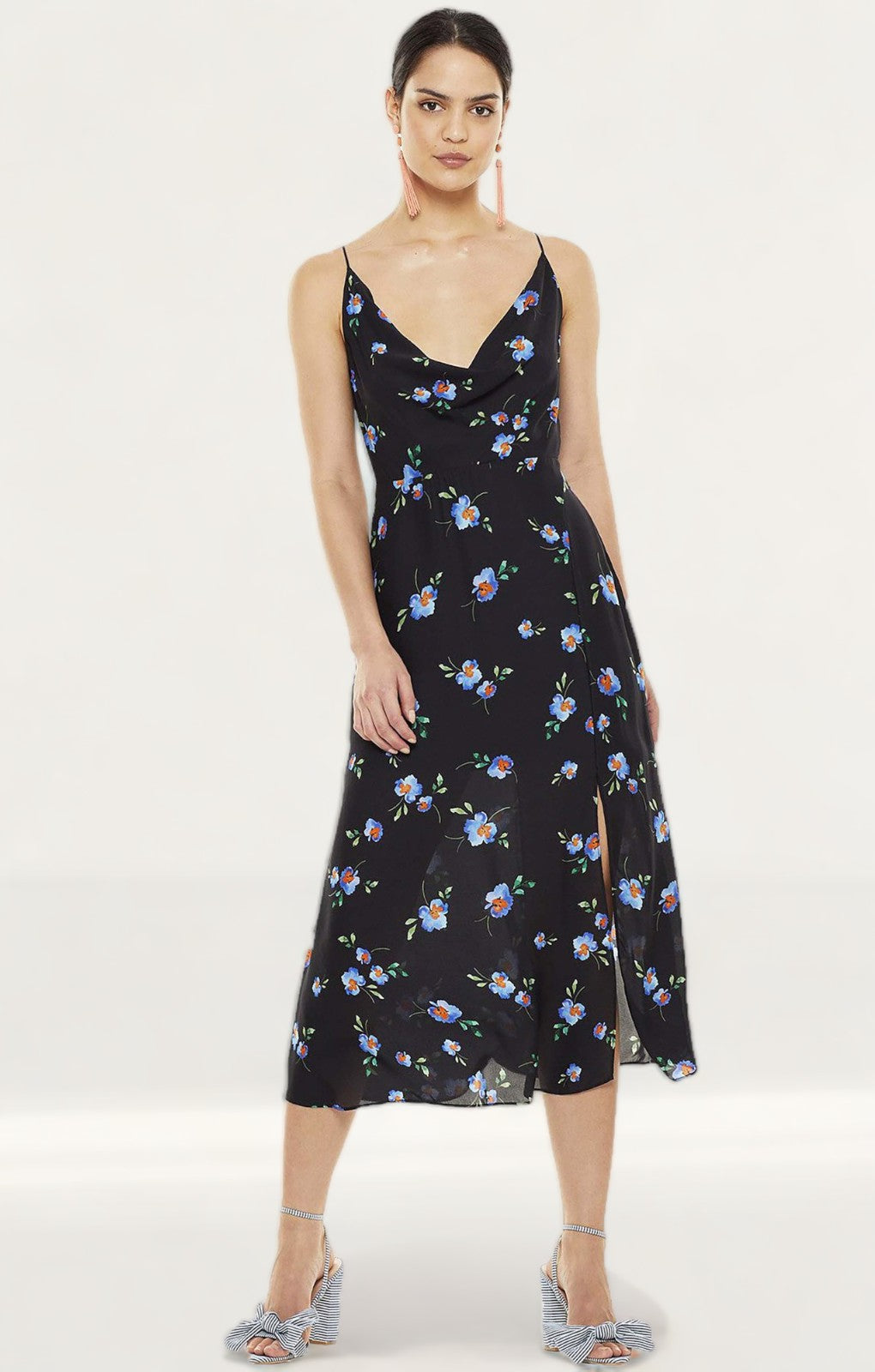Talulah Azure Flounce Midi Dress