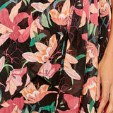 Talulah Black Floral Wrap Mini Dress product image