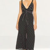 Talulah Black Lilac Spot All Night Long Jumpsuit