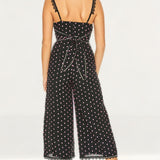 Talulah Black Lilac Spot All Night Long Jumpsuit