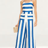Talulah Blue And White Striped Jumpsuit