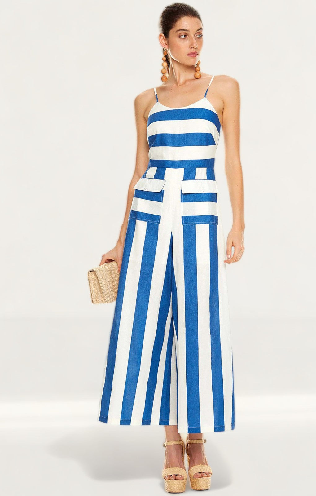 Talulah Blue And White Striped Jumpsuit