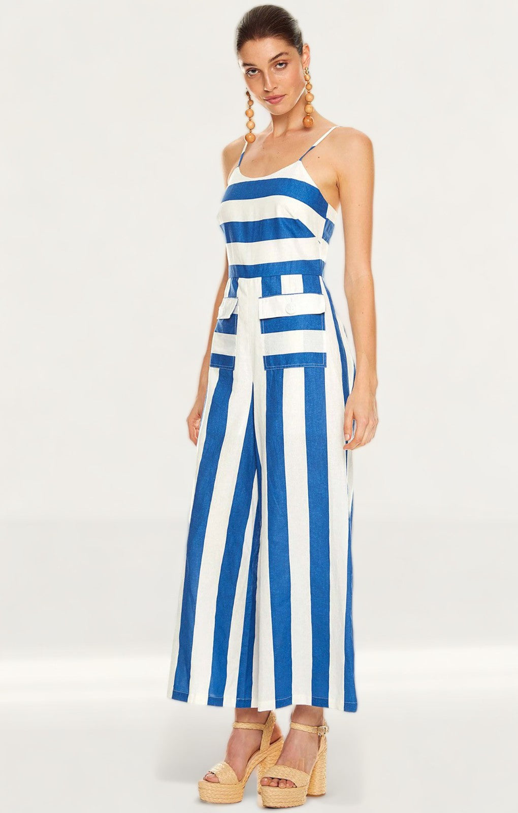 Talulah Blue And White Striped Jumpsuit