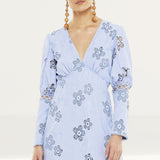 Talulah Blue Hue LS Mini Dress