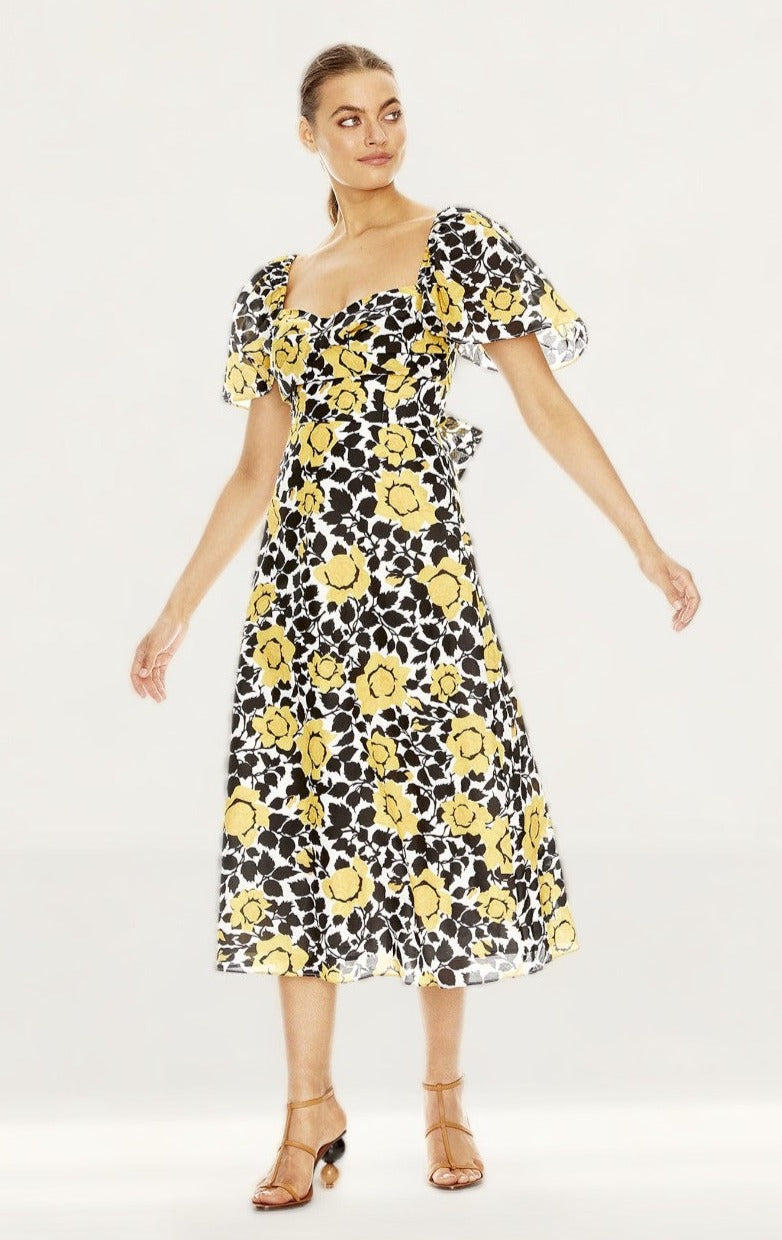 Talulah Fields Of Gold Midi Dress