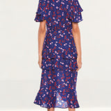 Talulah Floral Ruffle Midi Dress