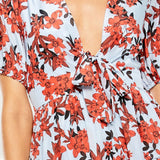 Talulah Red Floral Midi Dress